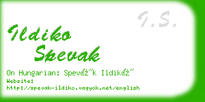 ildiko spevak business card